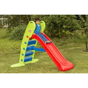 Smoby Glijbaan XS Water 125x50x75 Cm - Petit Toboggan D'extérieur Rouge Et Vert, Avec Fixation De Tuyau Pour Glissade D'eau, Pour Enfants De 2 à 4 Ans