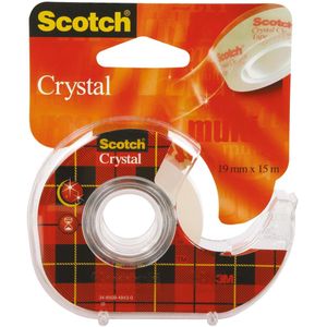 Scotch - Plakband Crystal 600 19mmx15m transparant + afroller
