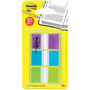 Post-it Index Haftstreifen Index 680 im transparenten Spender 3x20 Str