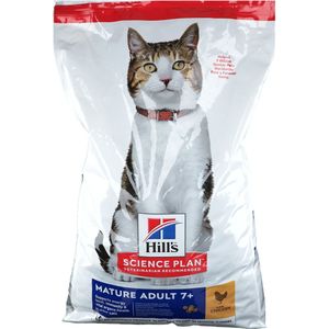 10 kg Hill's Mature Adult 7+ met kip kattenvoer