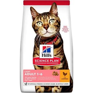 10kg Adult 1-6 Optimal Care Light met Kip Hill's Science Plan Kattenvoer