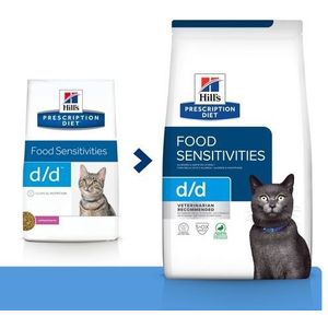 1,5 kg Hill's Prescription Diet D/D Food Sensitivities kattenvoer met eend & groene erwten