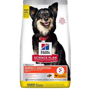 Hill's Adult Perfect Digestion Small&Mini met kip & bruine rijst hondenvoer