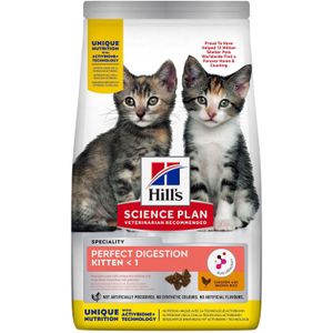 2 x 7 kg Hill's Kitten Perfect Digestion kip met bruine rijst kattenvoer