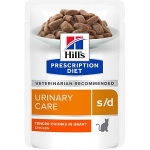 Hill's Prescription Diet S/D Urinary Care nat kattenvoer met kip maaltijdzakje multipack