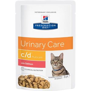 24x85g Feline C/D Multicare met Zalm Hill's Prescription Diet Kattenvoer
