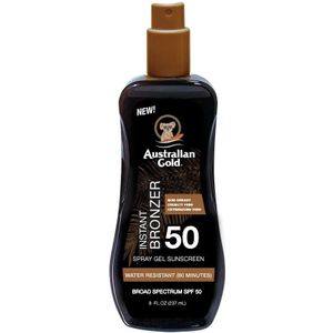 Australian Gold SPF 50 Spray Gel Zonnebrand met Bronzer - 237 ml