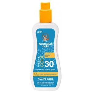Australian Gold Fresh & Cool Beschermende Spray tegen UV Straling  met Verkoelende Werking SPF 30 237 ml