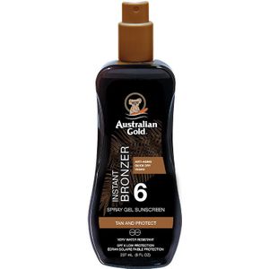 Australian Gold SPF 6 Spray Gel met Bronzer - 237 ml - zonnebrandcrème