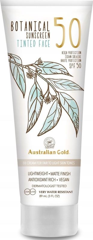 Australian Gold SPF 50 Botanical Tinted Face - Light - 88 ml - Zonnebrandcrème
