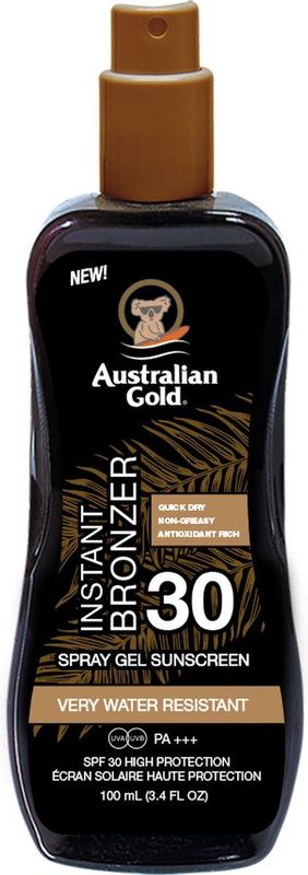 Australian Gold - Spray Gel Instant Bronzer - 100 ml - SPF30