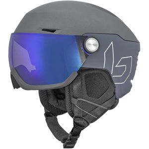 Bollé V-Ryft Pure Skihelm met vizier | Photochromic Blue Cat.1-3 | Matte Grey | Maat: 52 - 55 cm