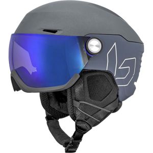 Bollé V-Ryft Pure Skihelm met vizier | Photochromic Blue Cat.1-3 | Matte Grey | Maat: 55 - 59 cm