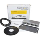 StarTech.com 4 poorts USB naar RS232 seriële DB9 adapter hub