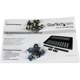 Startech - ADJSHELF - Verstelbare Plank - 1U - Draagvermogen 80 kg