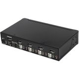 StarTech.com 4 Port DisplayPort KVM Switch, 4K 60Hz, Single Display, Dual Port UHD DP 1.2 USB KVM Switch met Geïntegreerde USB 2.0 Hub & Audio, Dell, HP, Apple, Lenovo, TAA Compliant