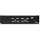 StarTech.com 4 Port DisplayPort KVM Switch, 4K 60Hz, Single Display, Dual Port UHD DP 1.2 USB KVM Switch met Geïntegreerde USB 2.0 Hub & Audio, Dell, HP, Apple, Lenovo, TAA Compliant