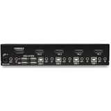 StarTech.com 4 Port DisplayPort KVM Switch, 4K 60Hz, Single Display, Dual Port UHD DP 1.2 USB KVM Switch met Geïntegreerde USB 2.0 Hub & Audio, Dell, HP, Apple, Lenovo, TAA Compliant