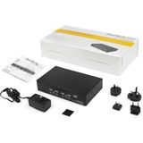 StarTech.com 4 Port DisplayPort KVM Switch, 4K 60Hz, Single Display, Dual Port UHD DP 1.2 USB KVM Switch met Geïntegreerde USB 2.0 Hub & Audio, Dell, HP, Apple, Lenovo, TAA Compliant