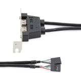 StarTech - USBPLATELP - 2-poorts USB A vrouwelijke low-profile Slot Plate Adapter