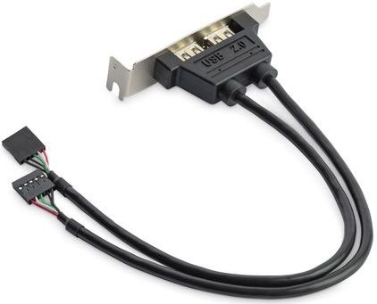 StarTech - USBPLATELP - 2-poorts USB A vrouwelijke low-profile Slot Plate Adapter