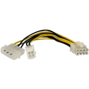 StarTech.com - LP4 + P4 naar EPS-voedingsadapter - Zwart - Levenslange Garantie