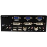StarTech.com 2-poort DVI VGA USB KVM-switch met Audio en USB 2.0-hub