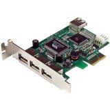 StarTech - PEXUSB4DP - PCI Express USB-kaart - 4-poorten - Low Profile