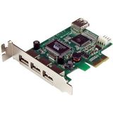 StarTech 4-poort PCI Express Low Profile High Speed USB-kaart