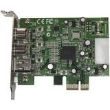 StarTech - 3-poorts PCIe FireWire-adapter - Controlekaart - Zwart - PCI Express
