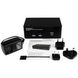 StarTech.com 2-poort Dubbele DisplayPort USB KVM-switch met Audio en USB 2.0-hub