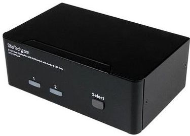 StarTech.com 2-poort Dubbele DisplayPort USB KVM-switch met Audio en USB 2.0-hub