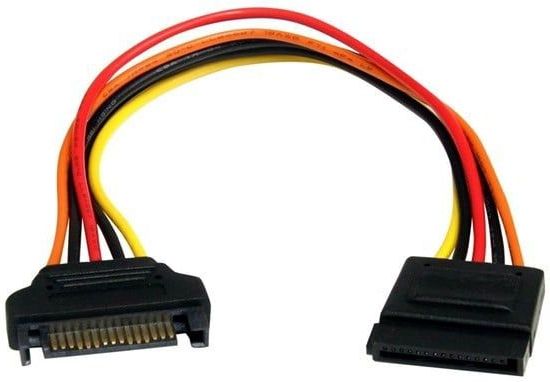 StarTech 20cm 15-pins SATA Verlengkabel Voeding