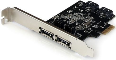 2-Port PCIe SATA/eSATA Controller Kaart - Ondersteunt 6Gbps - ASM1061