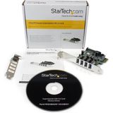 PEXUSB3S4V - PCI Express USB 3.0 Kaart - Zwart - UASP Ondersteuning - 4 Poorten