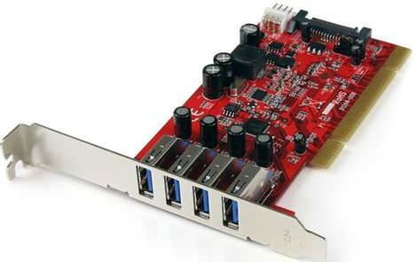 StarTech - PCIUSB3S4 - PCI-naar-USB 3.0-kaart - Zwart - Aluminium - 4-poorts