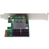 PEXSAT34RH - PCI Express SATA III-controllerkaart - 4-poorts - HyperDuo - 6-Gbps