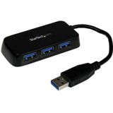 StarTech.com Draagbare 4-poorts SuperSpeed USB 3.0 hub - 5Gbps - zwart
