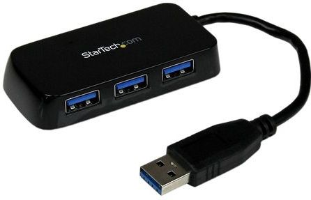 StarTech.com Draagbare 4-poorts SuperSpeed USB 3.0 hub - 5Gbps - zwart