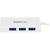 StarTech.com Draagbare 4-poorts SuperSpeed USB 3.0 hub - 5Gbps - wit