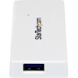 StarTech.com Draagbare 4-poorts SuperSpeed USB 3.0 hub - 5Gbps - wit
