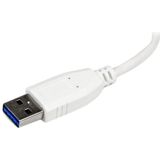 StarTech.com Draagbare 4-poorts SuperSpeed USB 3.0 hub - 5Gbps - wit
