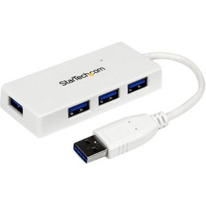 StarTech.com Draagbare 4-poorts SuperSpeed USB 3.0 hub - 5Gbps - wit