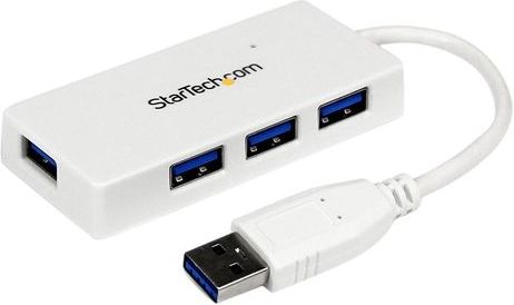 StarTech.com Draagbare 4-poorts SuperSpeed USB 3.0 hub - 5Gbps - wit