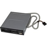 StarTech.com Interne USB 2.0 multimedia kaartlezer 3,5" 22-in-1 Front Panel card reader 22-in-1 zwart