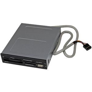 StarTech Interne USB 2.0 multimedia kaartlezer 3,5 inch 22-in-1 Front Panel card reader 22-in-1 zwart