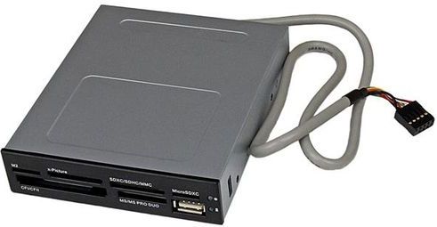 StarTech.com Interne USB 2.0 multimedia kaartlezer 3,5" 22-in-1 Front Panel card reader 22-in-1 zwart