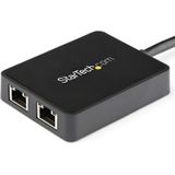 StarTech.com USB 3.0 naar 2-poorts gigabit Ethernet-adapter NIC met USB-poort