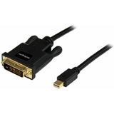 Adapter Mini DisplayPort an DVI Startech MDP2DVIMM6B  (1,8 m) Schwarz 1.8 m