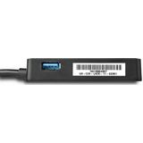 StarTech.com USB 3.0 naar gigabit Ethernet-adapter NIC met USB-poort - zwart